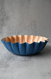 Blue Daisy Wave Edge Bowls