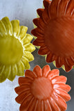 Orange Sunflower Wave Edge Bowls