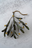 Medium Aged Green Metal Mistletoe