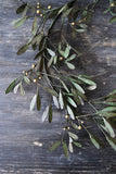 Aged Green Metal Mistletoe Wreath