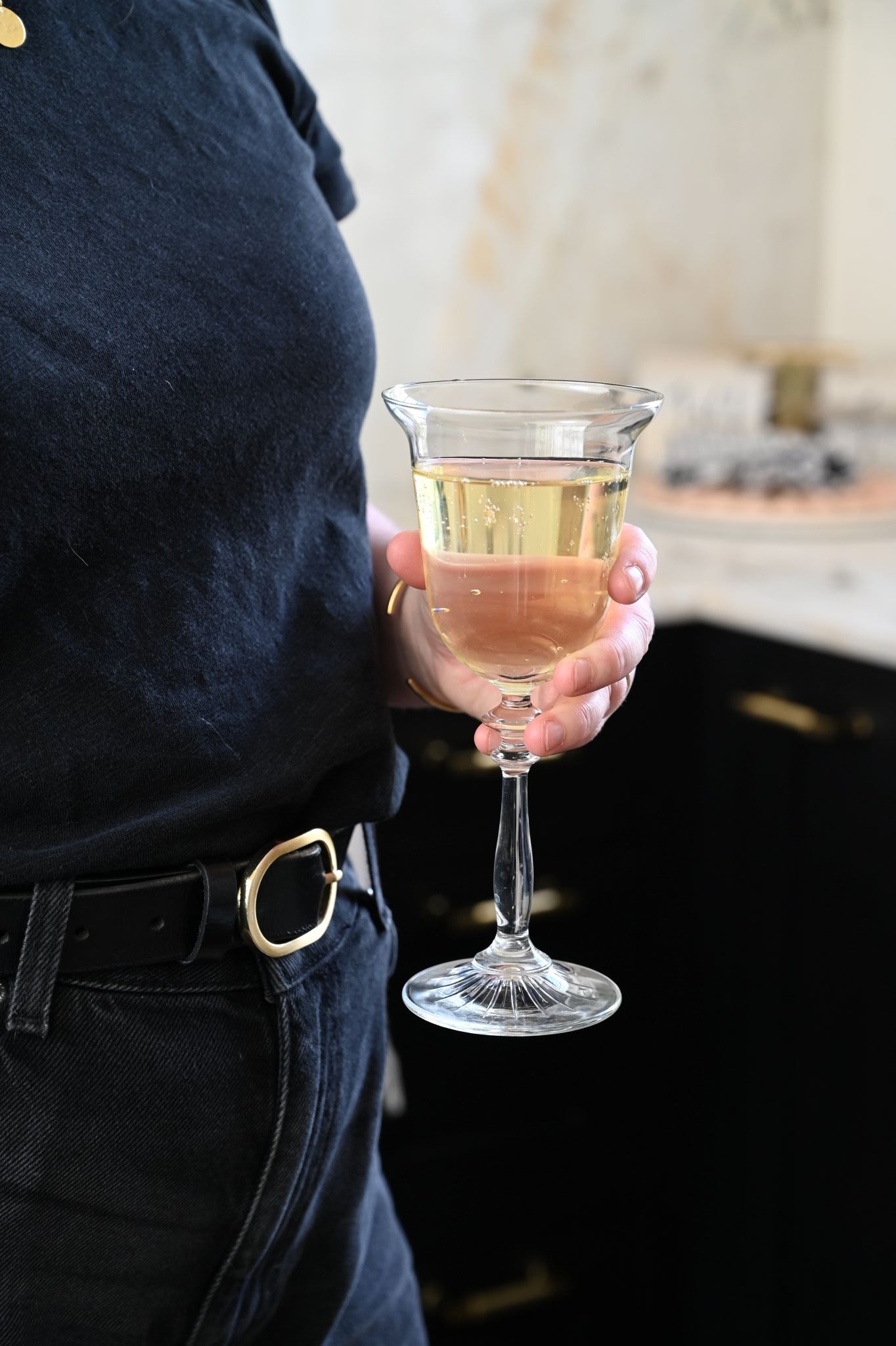 Set of Two Georgian Style Wine Glasses