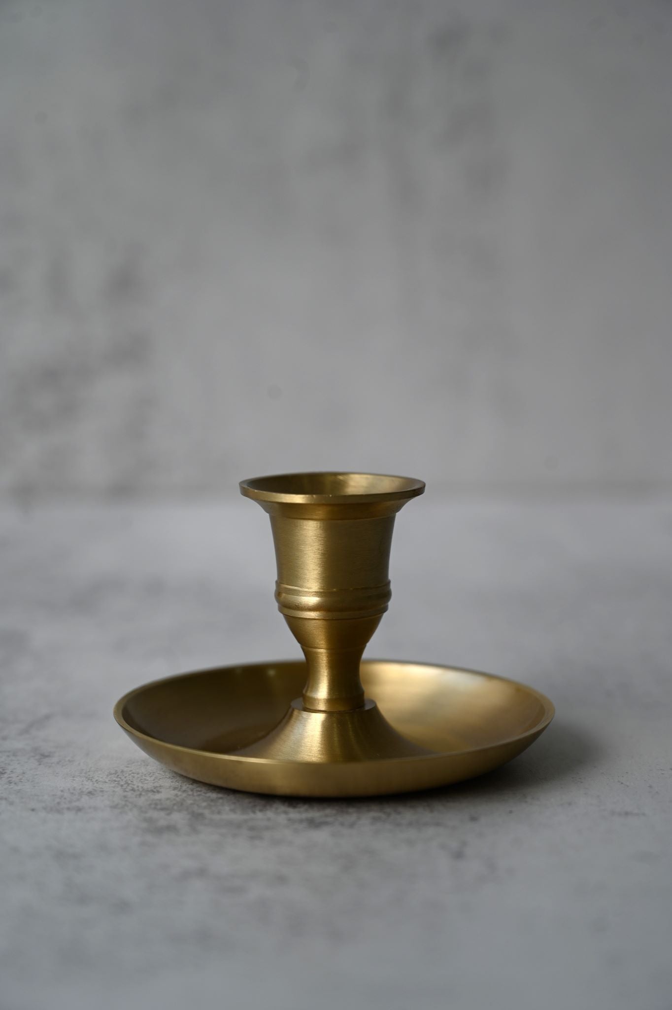 Solid Brass Short Candle Holder