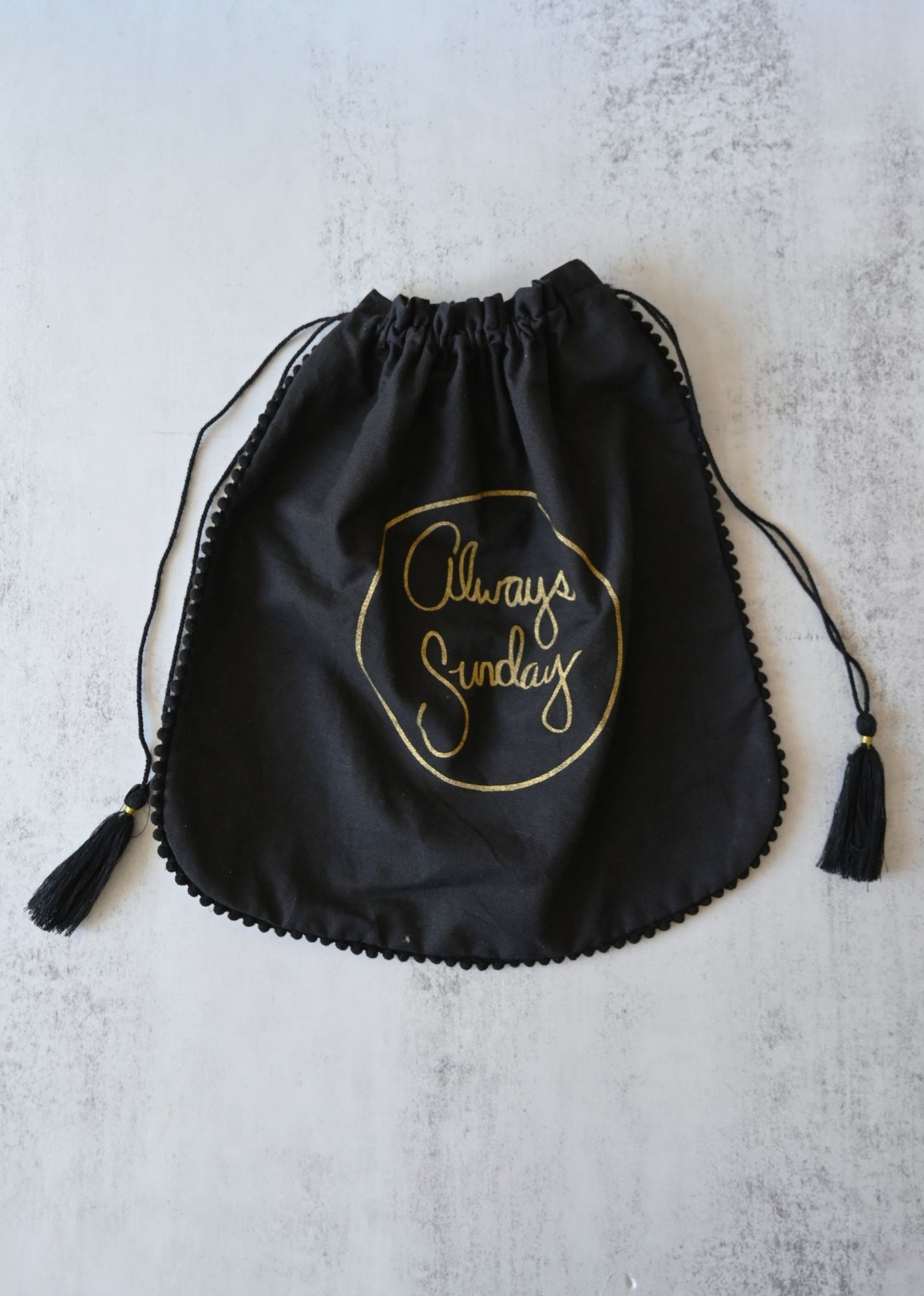 Large Always Sunday Drawstring Pouch