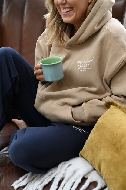 Oat Latte Weekend Club Hooded Sweater
