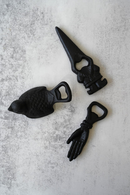 Décapsuleur en fonte en forme d'oiseau 