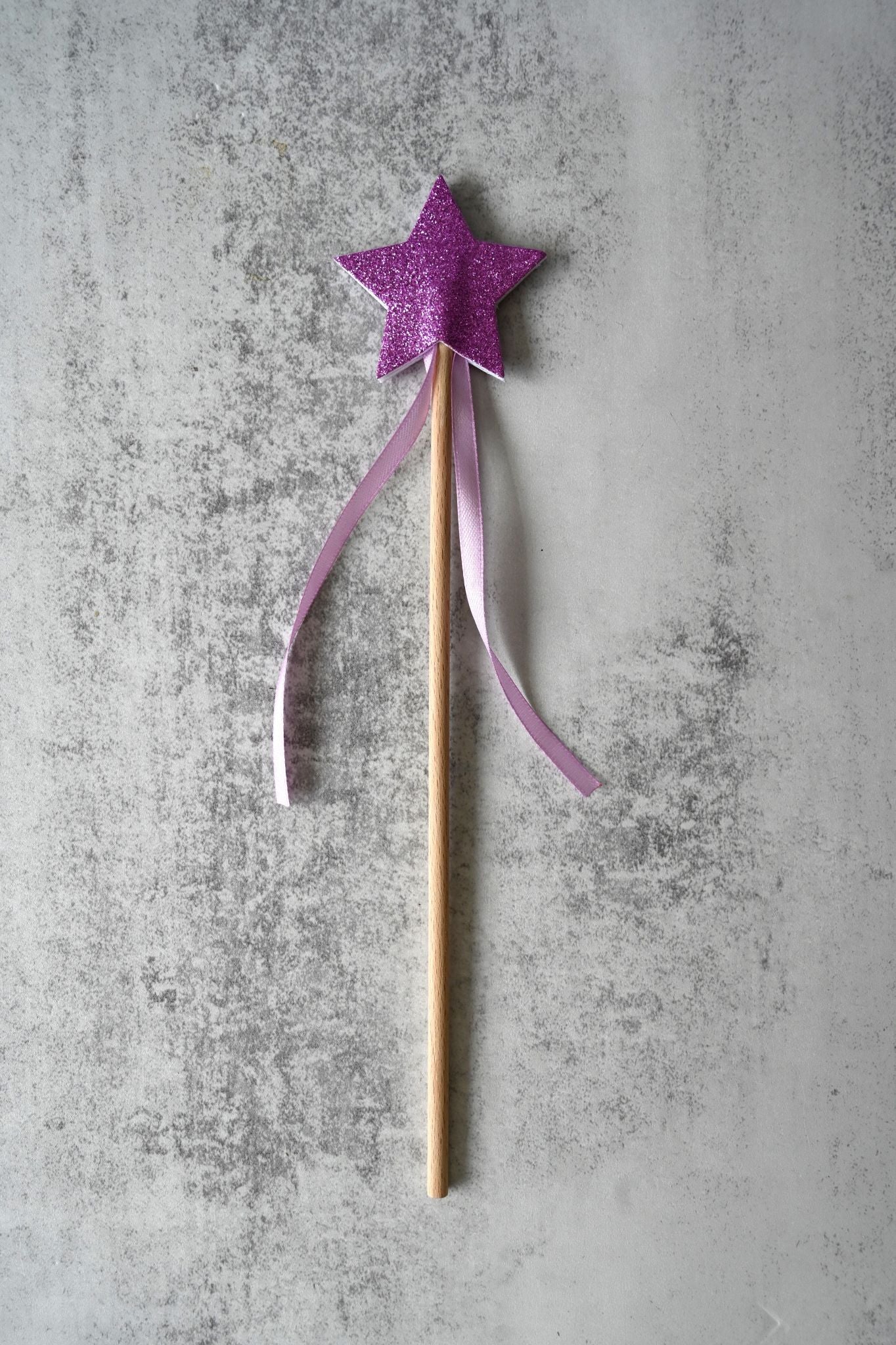 Assorted Glitter Star Wands with Ribbon Streamers for Dress-Up Play