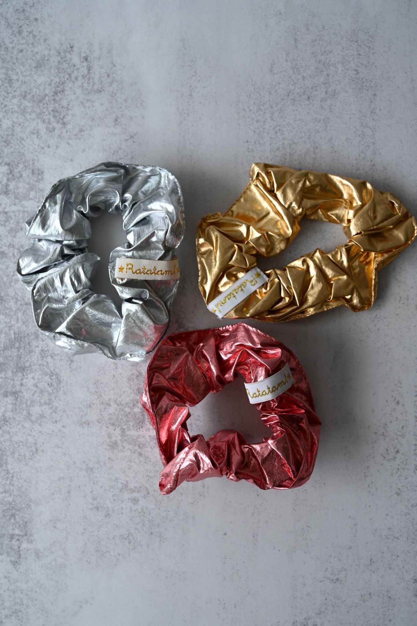 Rose Gold Metallic Scrunchie