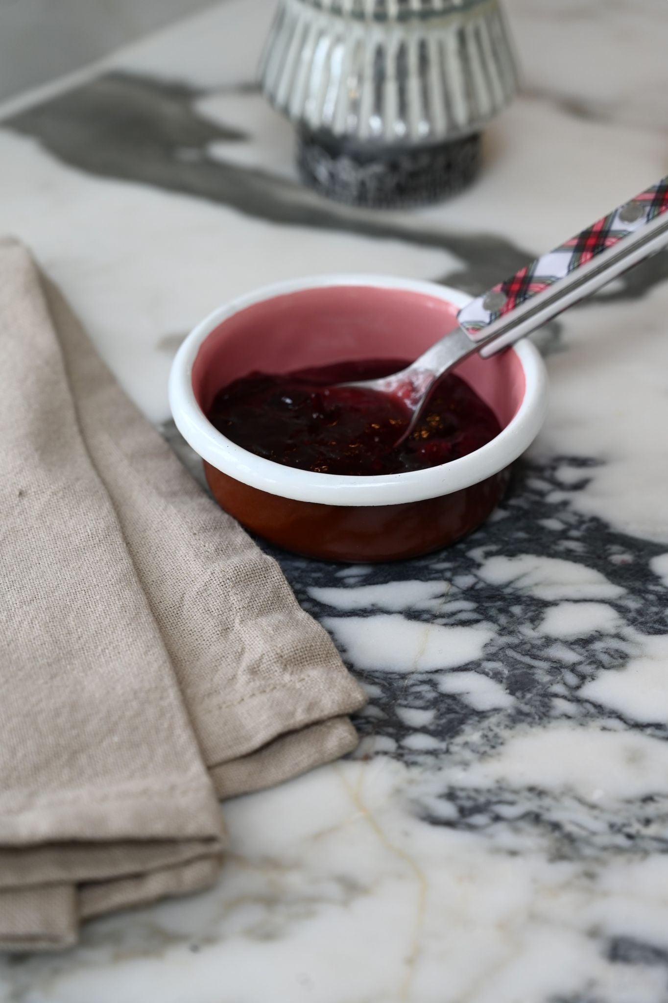 Pink Enamel Sauce Pot