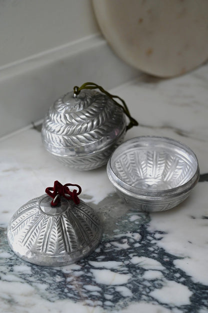 Filigree Silver Ball Pendant Decoration