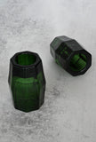 Green Glass Candle Holder