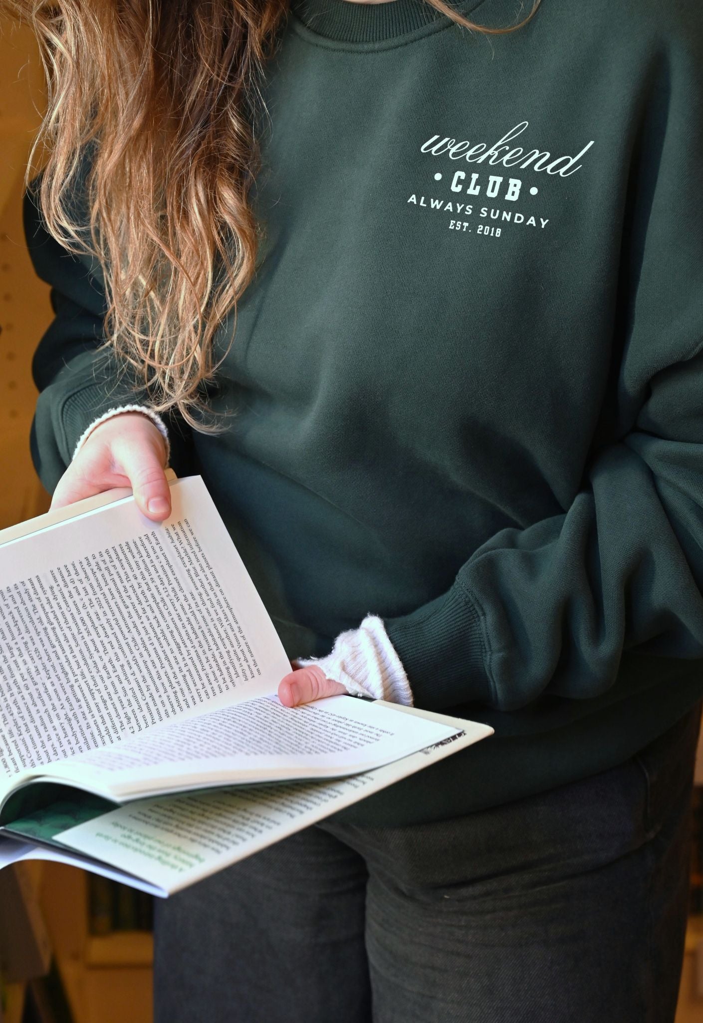 Heritage Green Weekend Club Classic Sweater