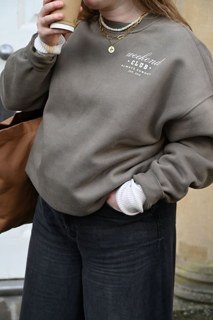 Stone Grey Weekend Club Classic Sweater
