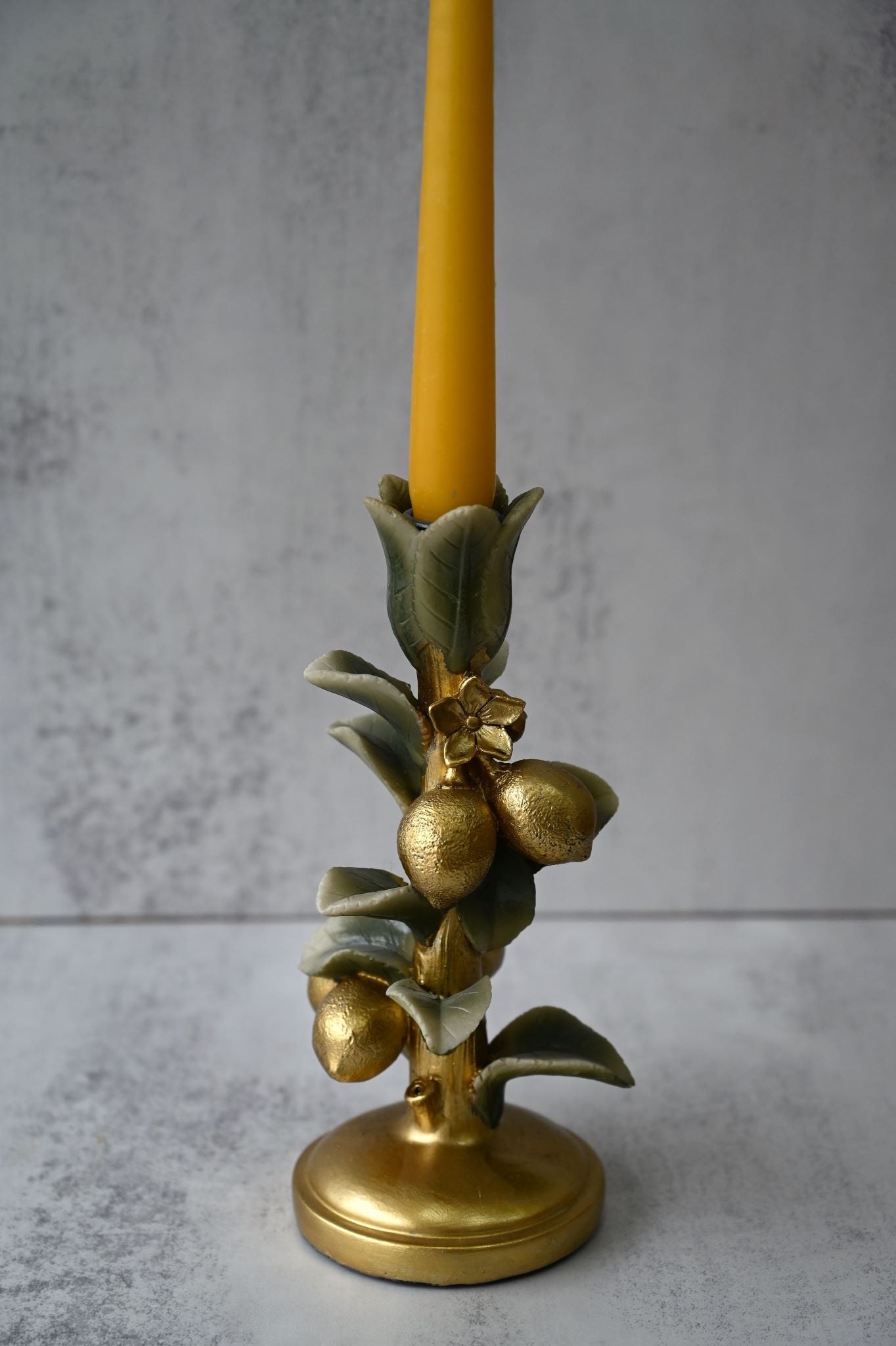 Gold Limes Candle Holder