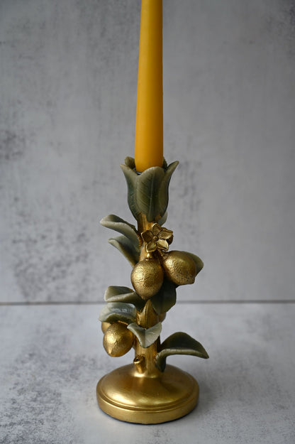 Gold Limes Candle Holder