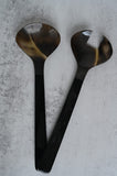 Brown Horn Salad Servers