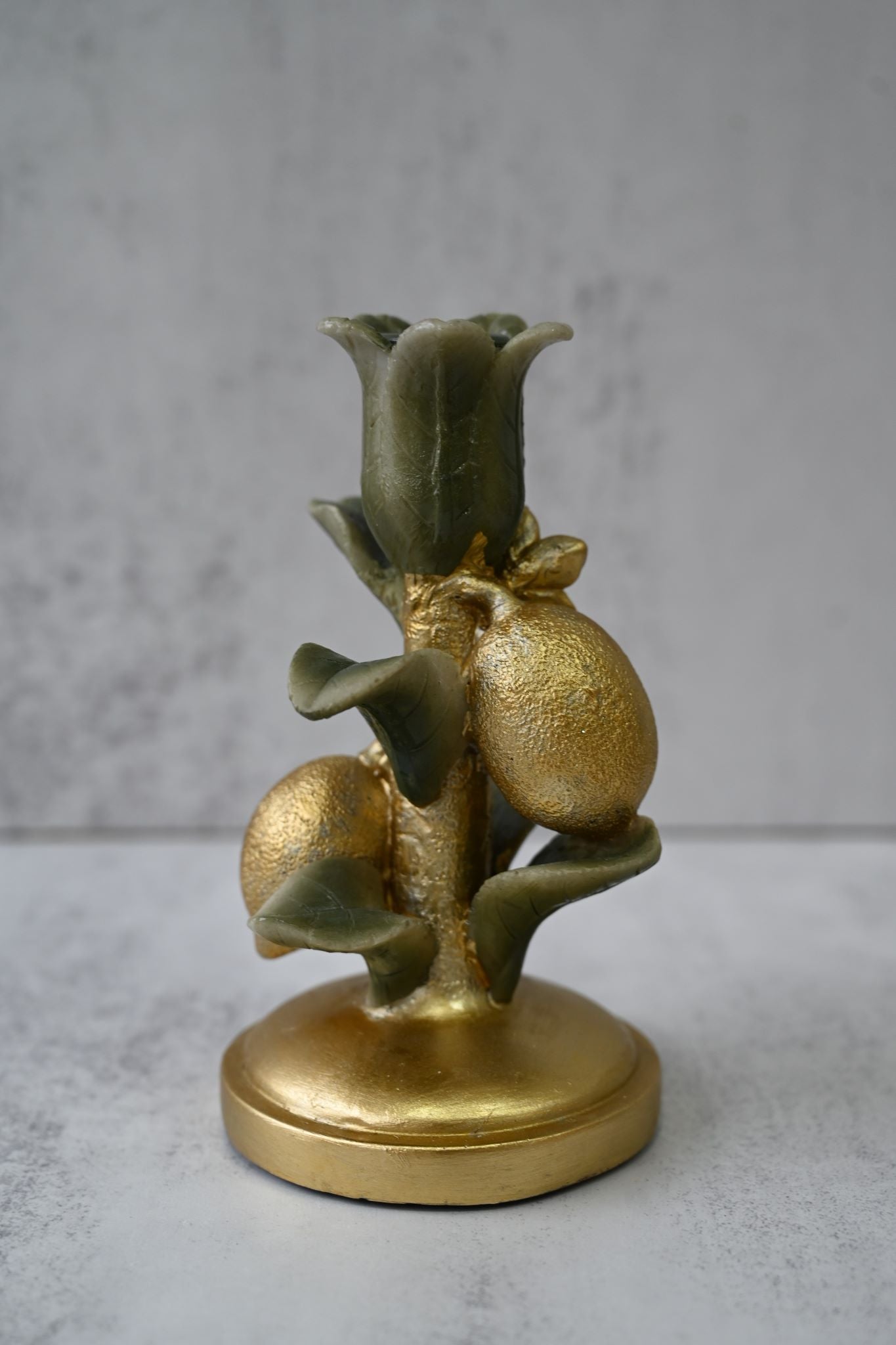 Gold Lemons Candle Holder