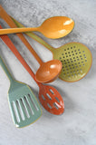 Rhubarb Enamel Slotted Spoon