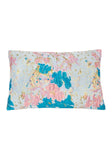 Pale Blue Rose and Gold Splatter Floral Cushion Collection