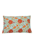 Teal and Burnt Orange Vining Floral Cushion Collection