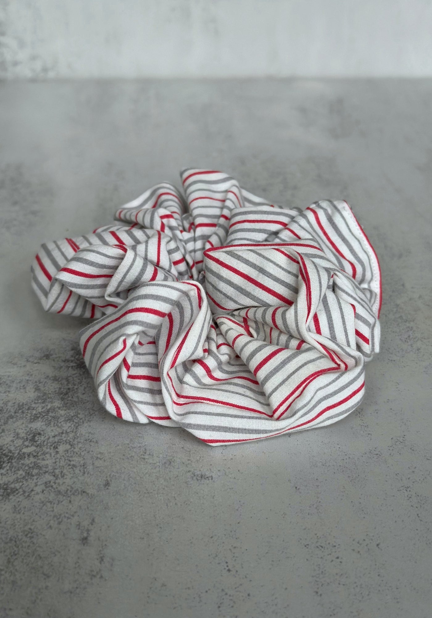 Vintage Stripe Large Handmade Scrunchie