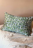 Green Squiggle Brushstroke Cushions by Dagny