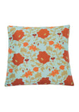 Teal and Burnt Orange Vining Floral Cushion Collection