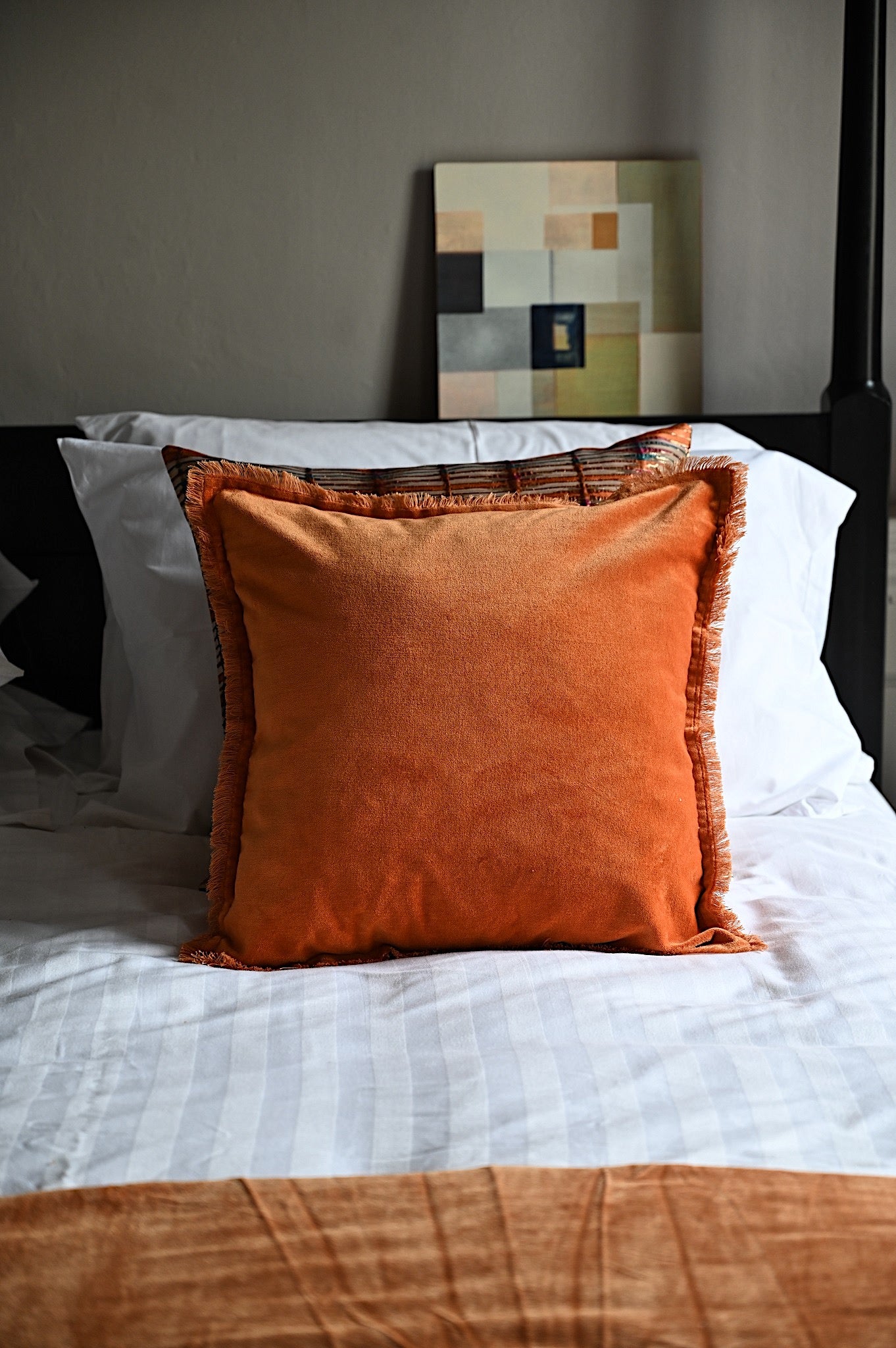 Collection Velours Frange Orange 