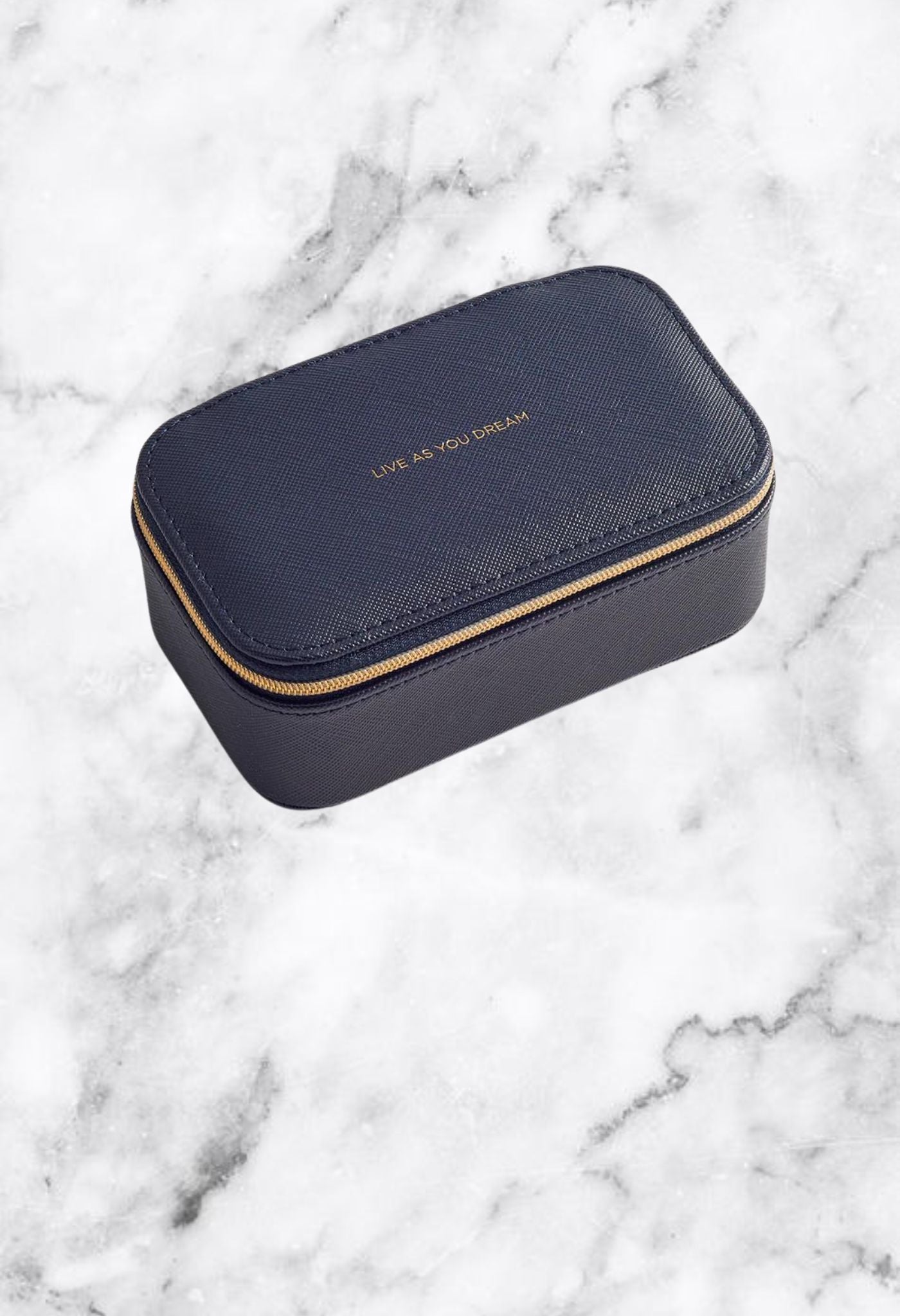 Small Navy Jewellery Case