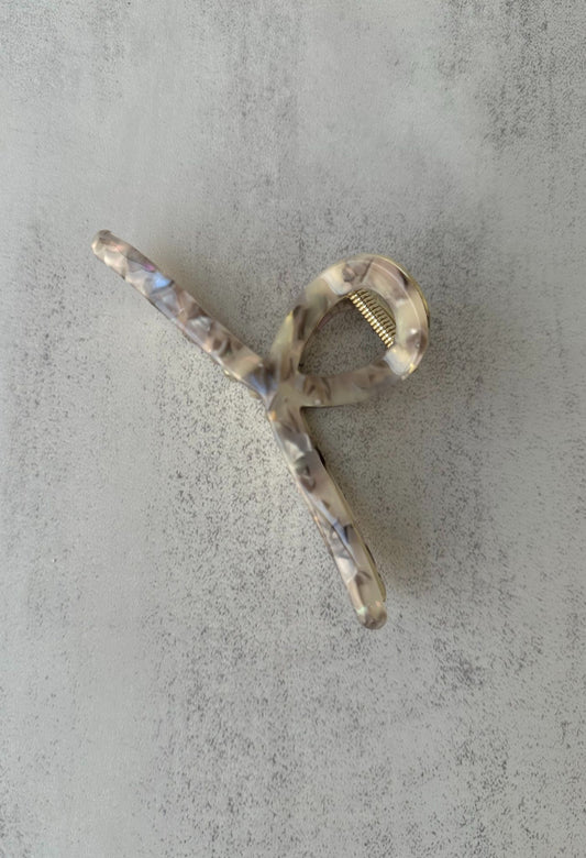 Grey Large Looped Hair Claw