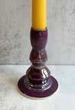 Purple Pearl Glaze Candle Holder