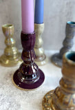 Purple Pearl Glaze Candle Holder