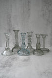 Set of Six Vintage Style Glass Candle Holders