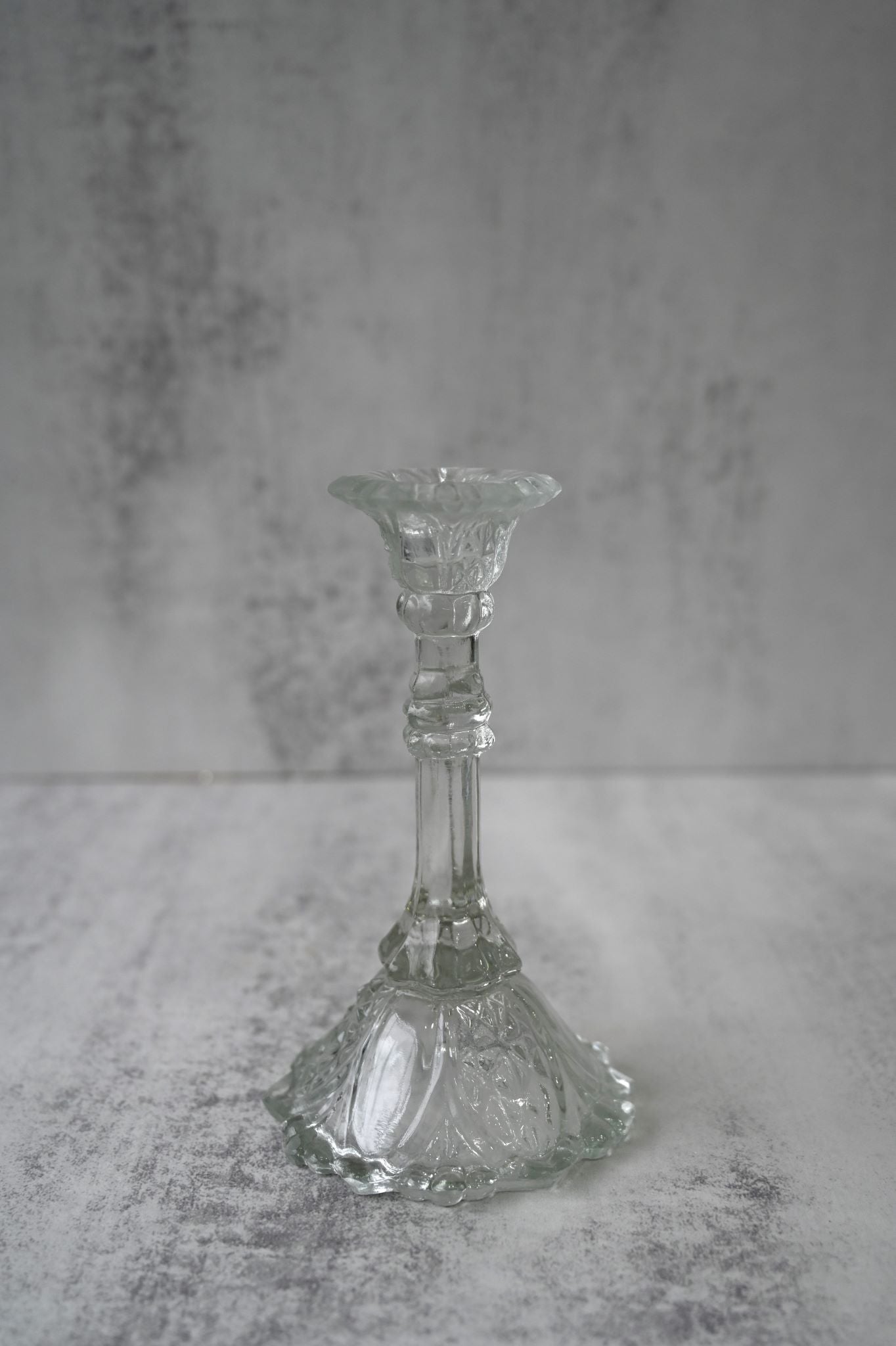 Set of Six Vintage Style Glass Candle Holders
