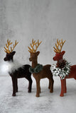 Flocked Reindeer Decorations