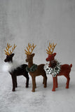 Flocked Reindeer Decorations