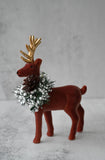 Flocked Reindeer Decorations