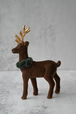 Flocked Reindeer Decorations