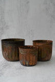 Aged Copper Plant Pots