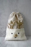 Bouclé Reindeer Gift Bags