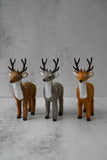 Grey Spotted Reindeer Decorations