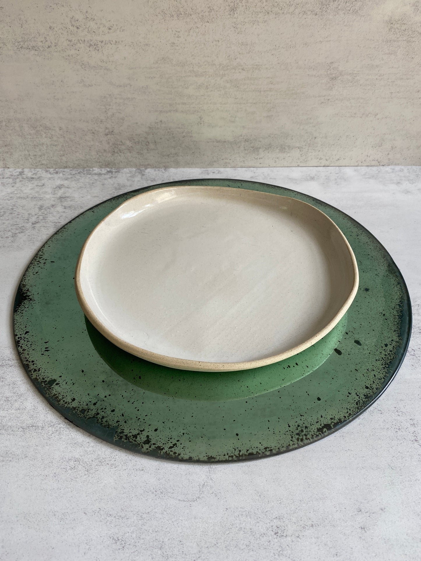 Hand-Gilded Circular Bevelled Mirror Placemat