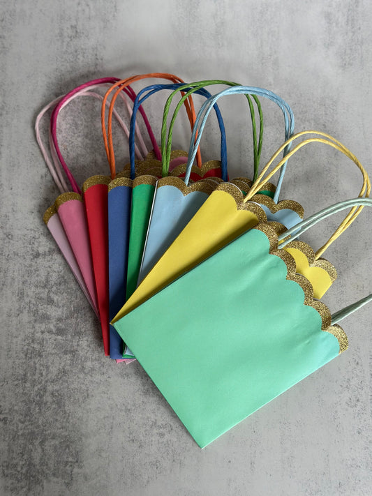 Colourful Scallop Edge Party Bags
