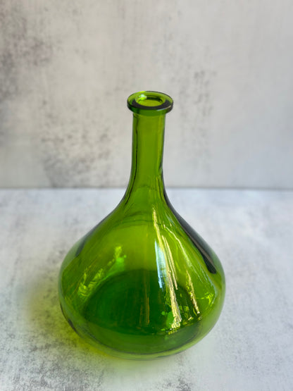 Vintage Green Bottle Vase