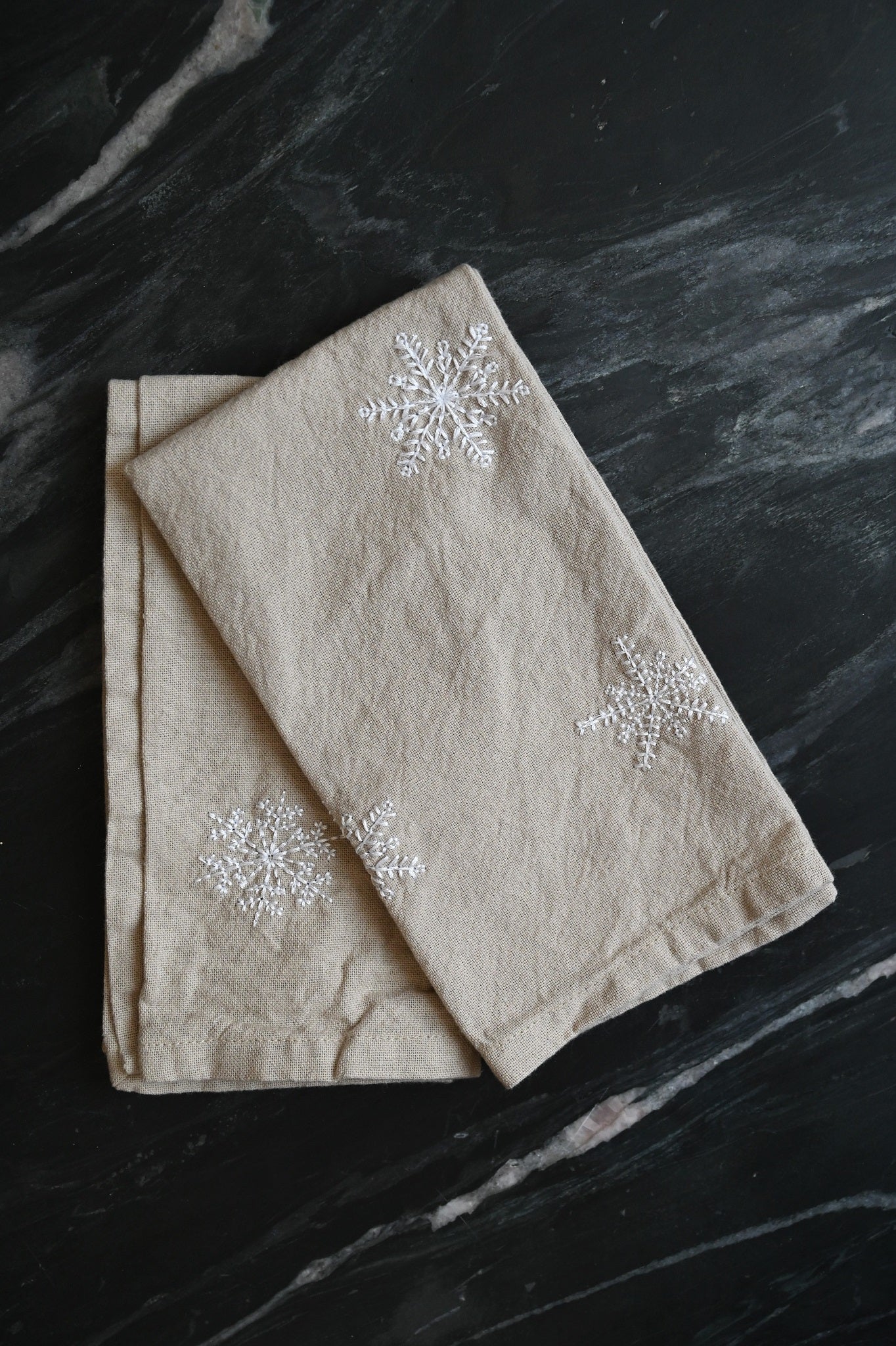 Festive Snowflakes Cotton Napkin