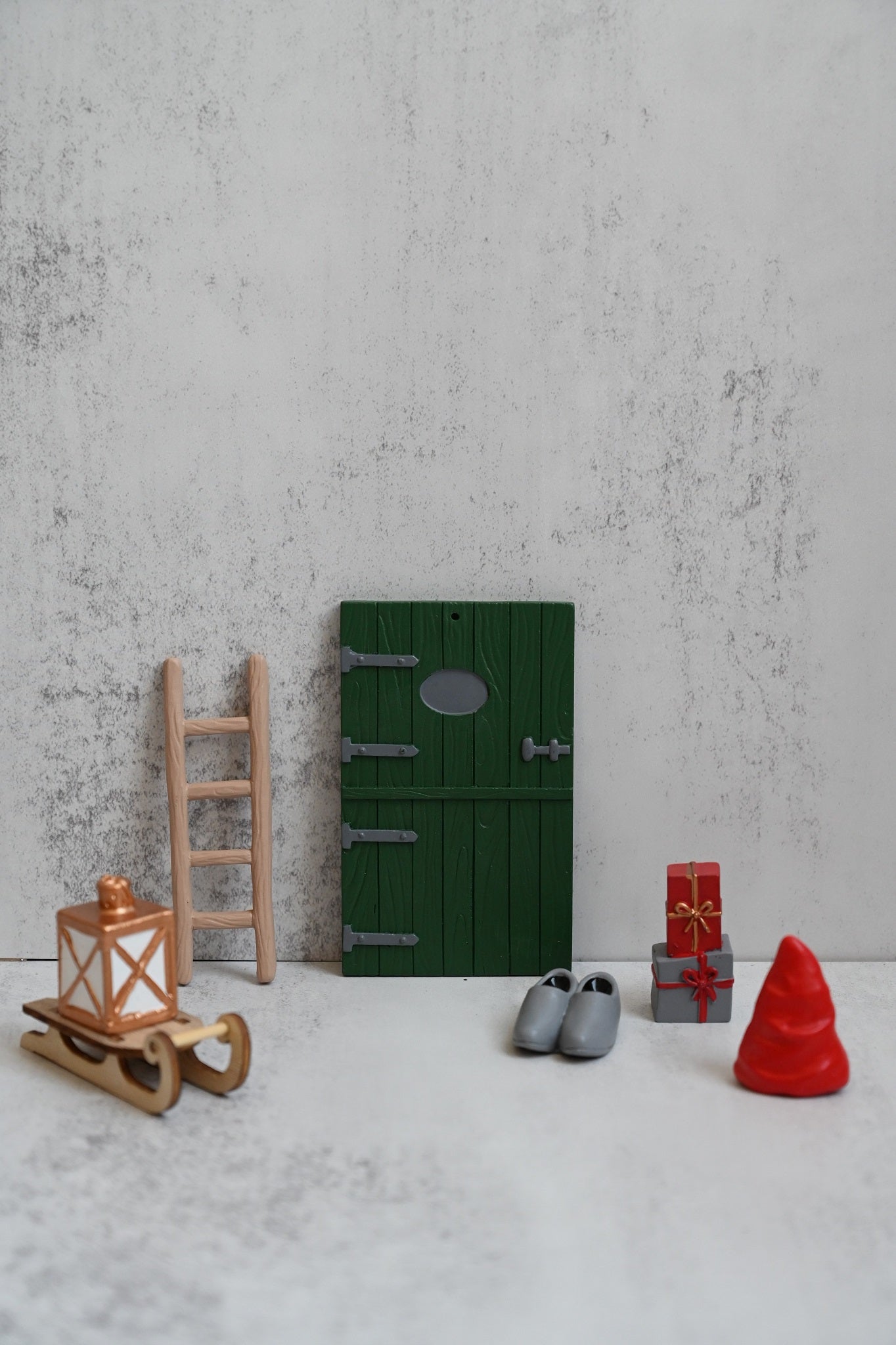 Ensemble de porte miniature elfe de Noël 