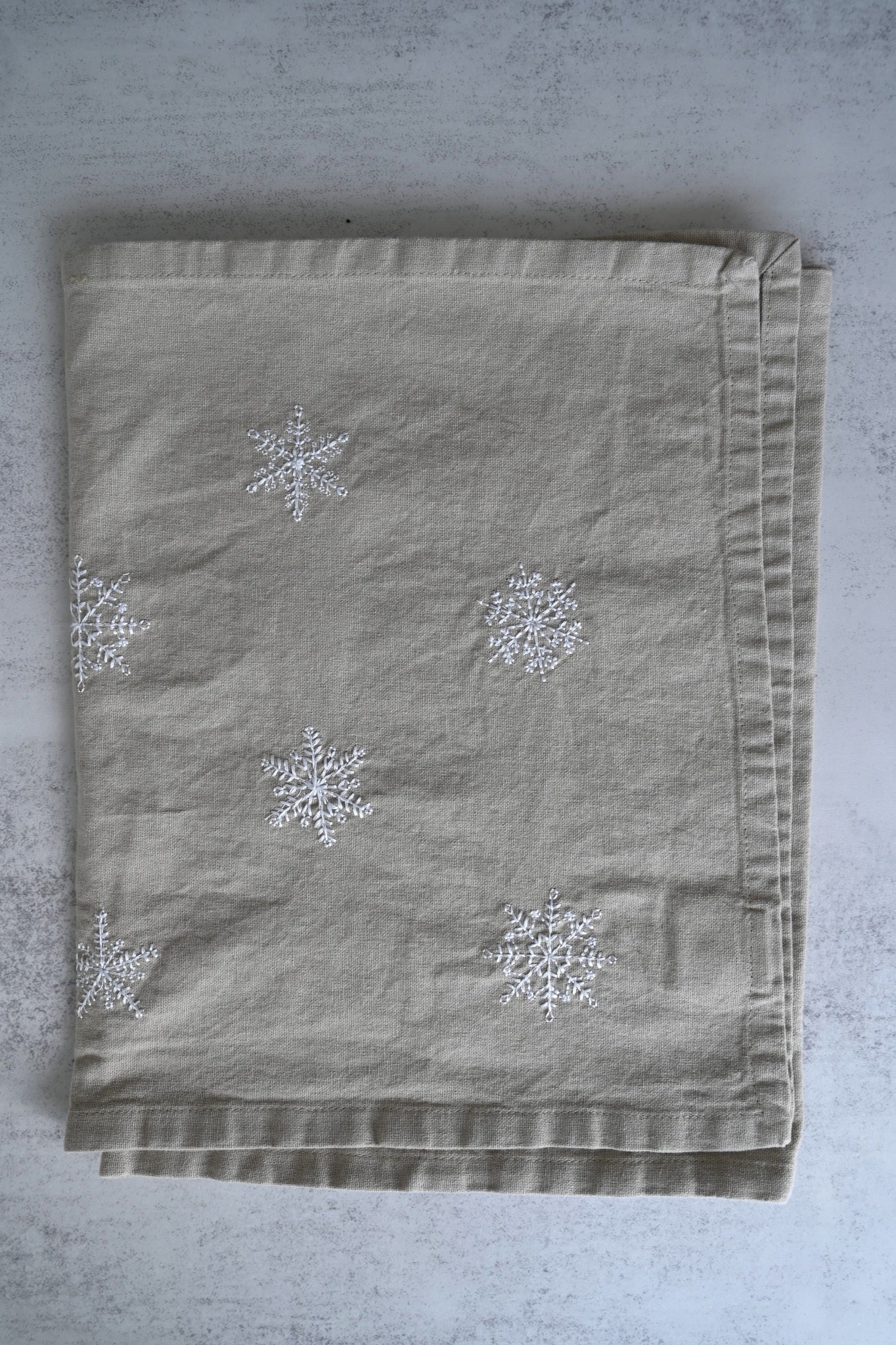Festive Snowflakes Cotton Table Runner
