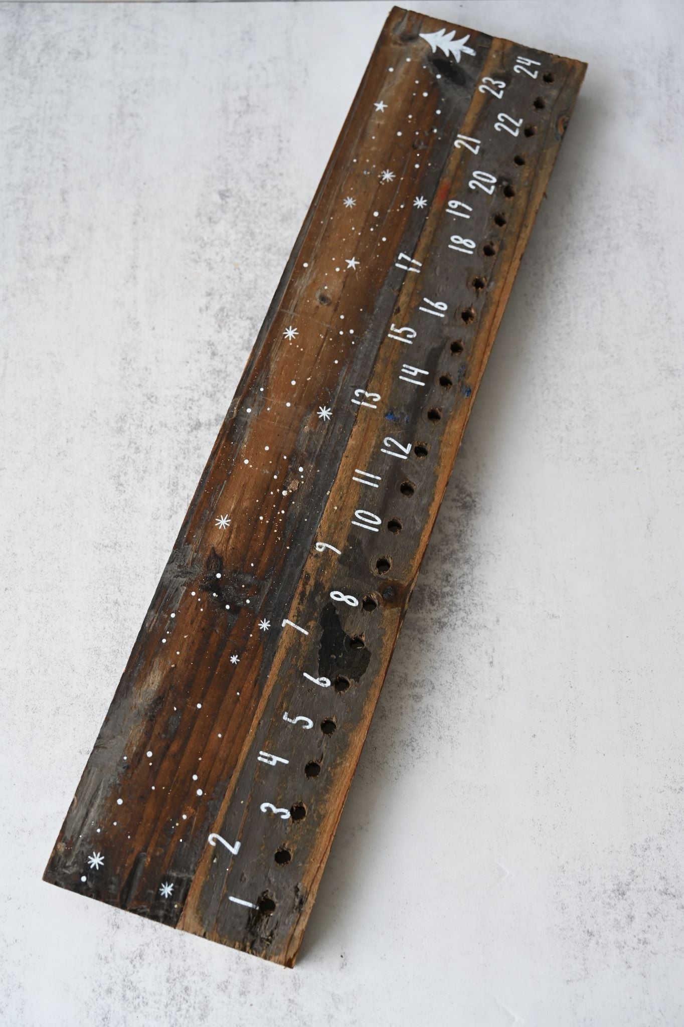 Wooden Christmas Calendar Set