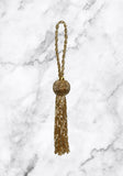 Gold Beaded Tassel Ornament