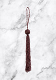 Purple Beaded Tassel Ornament