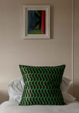 Green Twisted Geometric Cushion Collection